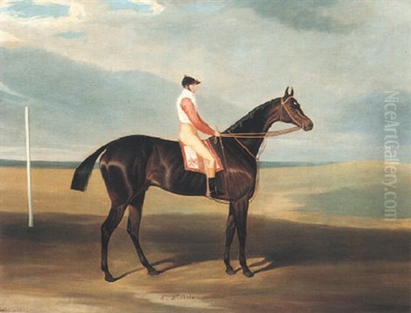 "st. Nicholas," A Bay Racehorse In A Landscape - view 1