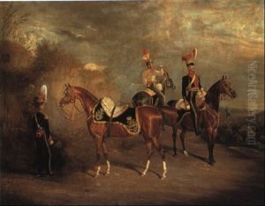 Captain Percy Williams Of The 9th Lancers, With His Charger Peninsula... by David of York Dalby