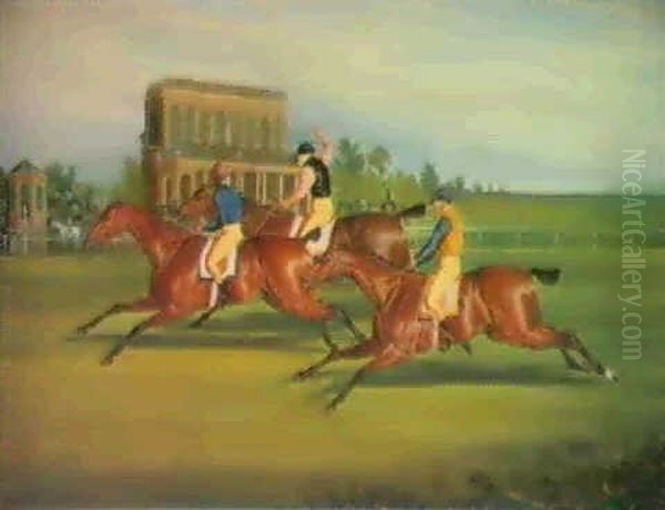 Mr. Flintoff Leatham's Bay Horse, "screw-driver" Beating Mr.e. Petre's Brown Horse, "sam" And Mr. Denison's Bay Horse... - view 1