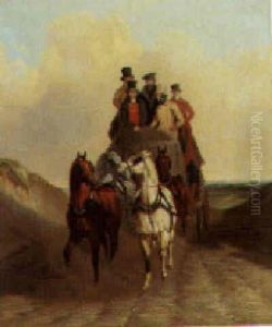 A Royal Mail Coach On The Road by John Dalby
