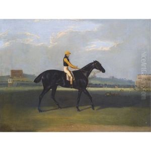 "angler", A Dark Bay Racehorse With Jockey Up