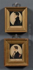 Profile Portraits Of A Young Man And A Boy (2 Works)