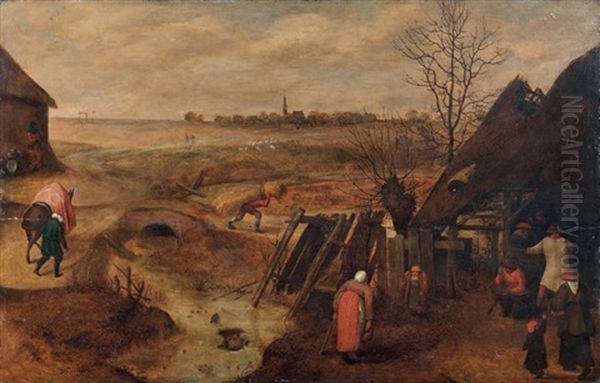L'automne: Paysage De Riviere En Flandres - view 1