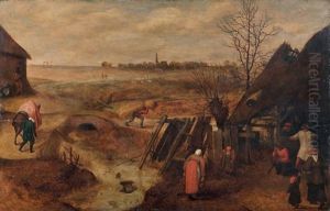 L'automne: Paysage De Riviere En Flandres