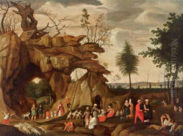 Felslandschaft Mit Biblischer Staffage - view 1