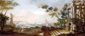 A Capriccio Of Classical Ruins Before A Dutch Riverside Town