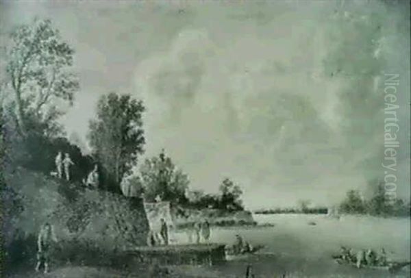 Scene De Riviere Hollandaise - view 1