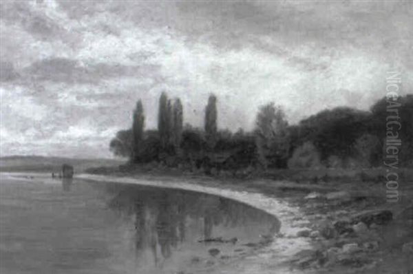 Uferlandschaft Unter Bew"lktem Himmel - view 1