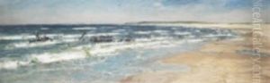 Havsvik Med Sandstrand by Hans Mathias Halten Dall