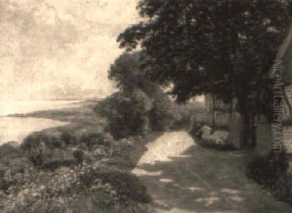 Stone Homestead Overlooking Shore - view 1
