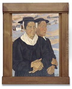 Deux Valaisannes De La Sage (two Women From La Sage, Valais)