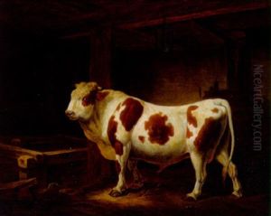 Der Zuchtbulle by Johann Baptist Dallinger von Dalling the Younger