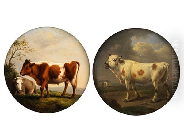 Bildnis Eines Ochsen Und Bildnis Zweier Rinder (pair) - view 1