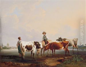 Hirtenidylle by Alexander Johann Dallinger Von Dalling