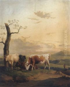 Weideszene by Alexander Johann Dallinger Von Dalling