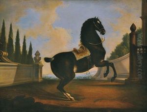 Saddled Horse (+ The Horse Jumping; Pair) by Frantisek Theodor Dallinger