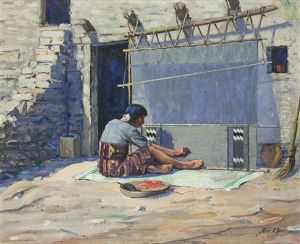 Woman Weaver by Matthew A. Daly
