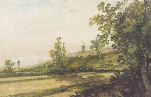 Country Landscape With Windmill Country Landscape With Windmill