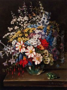 Summer Still Life Of Flowers by Lucie Van Dam Van Isselt