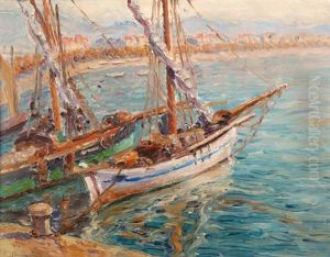 Bateau A Cannes by Edouard-Jean Dambourgez