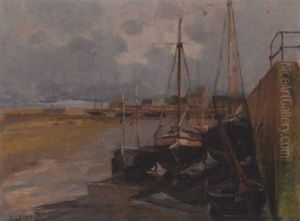 Sicht Auf Hafen Mit Booten Sicht Auf Hafen Mit Booten
