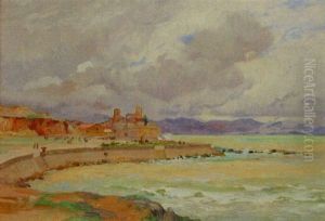 La Plage De La Salice Et Les Remparts D'antibes