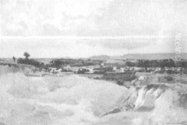Farming Village With Distant Hills - view 1