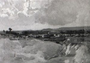 A Farming Village by Emile Charles Dameron