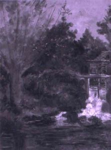 Waldlandschaft Mit Weide Und Muhlenbach by Emile Charles Dameron