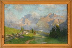 Almlandschaft Mit Weidendem Vieh