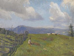 Schafer Mit Kuhherde