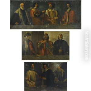 Commemorative Portraits (series; 6 Works) by Pietro Damini
