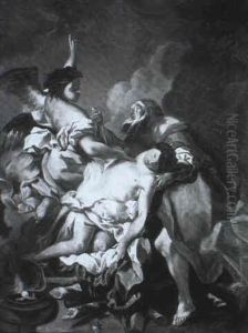 Abraham Opfert Isaak by Vincenzo Damini