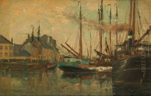 Vapeur A Quai by Frans Van Damme