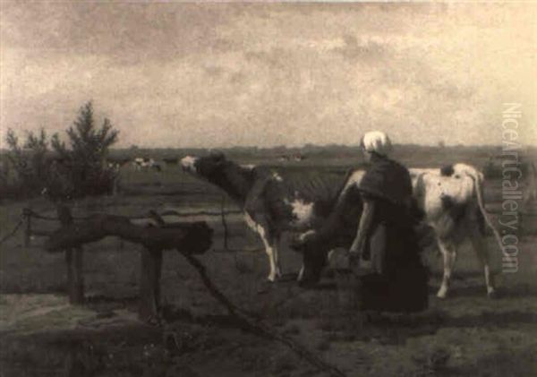 Fermiere Et Ses Vaches - view 1