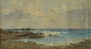 La Cote Sauvage A Quiberon by Pierre Emmanuel Eugene Damoye