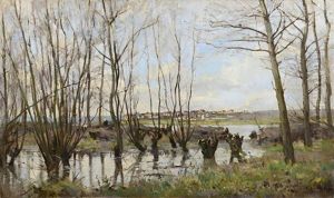 Paysage Bord De Riviere by Pierre Emmanuel Eugene Damoye