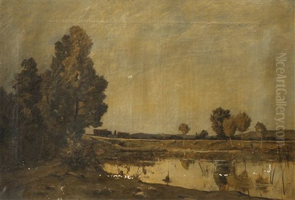 Paisaje Con Campesino Y Ganado - view 1