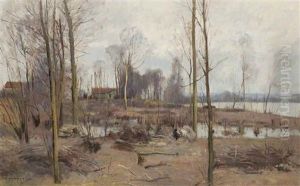A Painter At His Easel In A Landscape