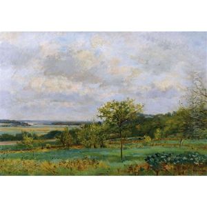 Paysage De Printemps by Pierre Emmanuel Eugene Damoye