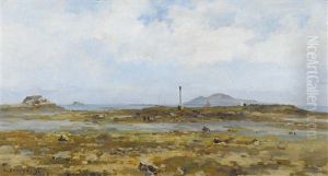 Weite Landschaft An Der Franzosischen Kuste Weite Landschaft An Der Franzosischen Kuste
