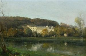 Landschaft Mit Einem Weiher