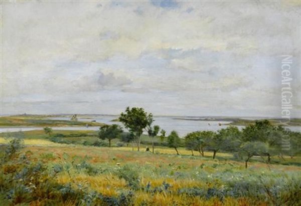 Seelandschaft Mit Wiese Und Baume - view 1