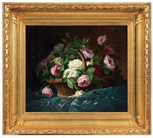 Natura Morta Con Rose by Pierre Emmanuel Eugene Damoye