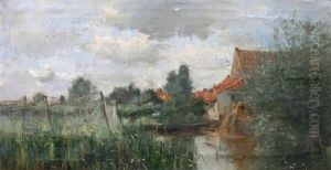 Paysage De Campagne by Pierre Emmanuel Eugene Damoye