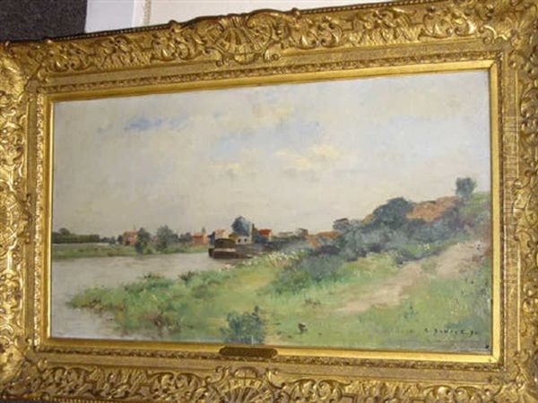 Bord De Riviere Avec Peniche - view 1