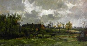 Paysage by Pierre Emmanuel Eugene Damoye