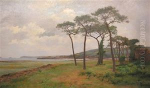 Les Pins, La Cote Bretonne by Pierre Emmanuel Eugene Damoye