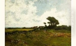 Paysage De Bord De Mer by Pierre Emmanuel Eugene Damoye