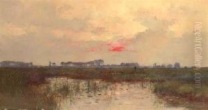 Coucher De Soileil Sur L'etang Coucher De Soileil Sur L'etang